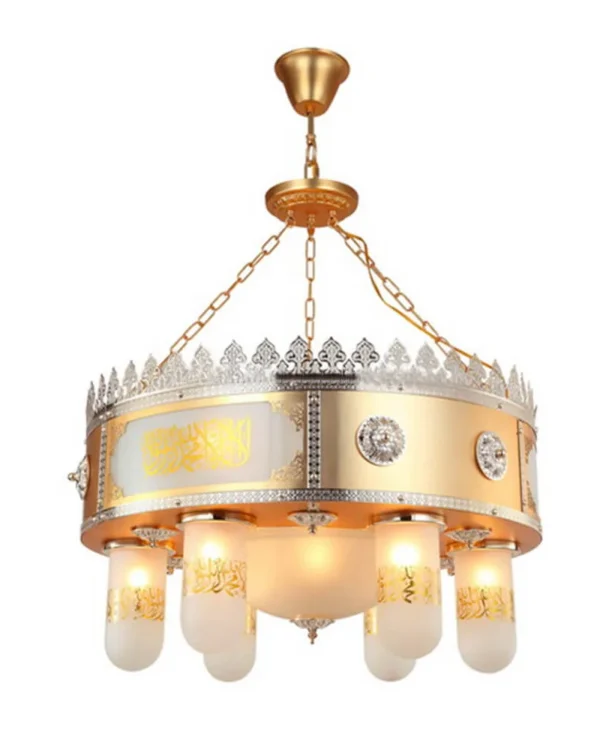 Splendeur Glass Grand Chandelier, 31" in gold