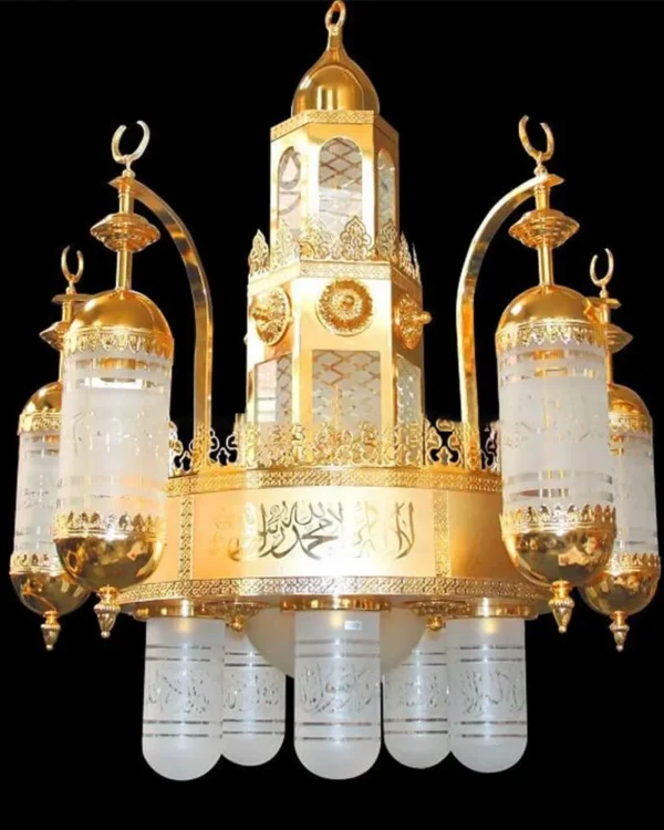 Splendeur Glass Grand Chandelier, 38" in gold