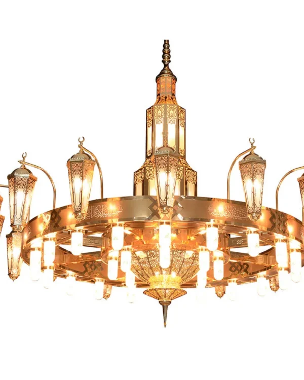 Splendeur Grand Chandelier, 157" × 118" H in gold