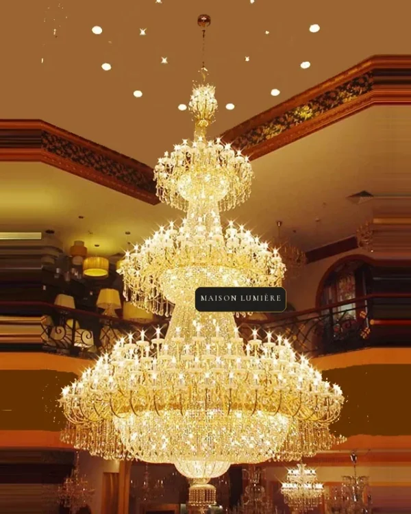 Versailles Crystal Grand Chandelier, 138" in gold