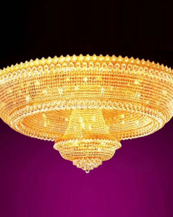 Élégance Round Crystal Grand Chandelier, 59" in gold