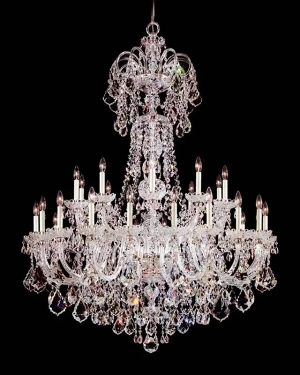 Étincelle Crystal Grand Chandelier, 47" in polished chrome