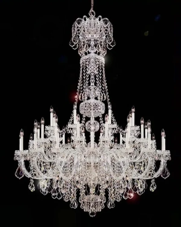 Étincelle Crystal 45-Light Grand Chandelier, 59" in polished chrome