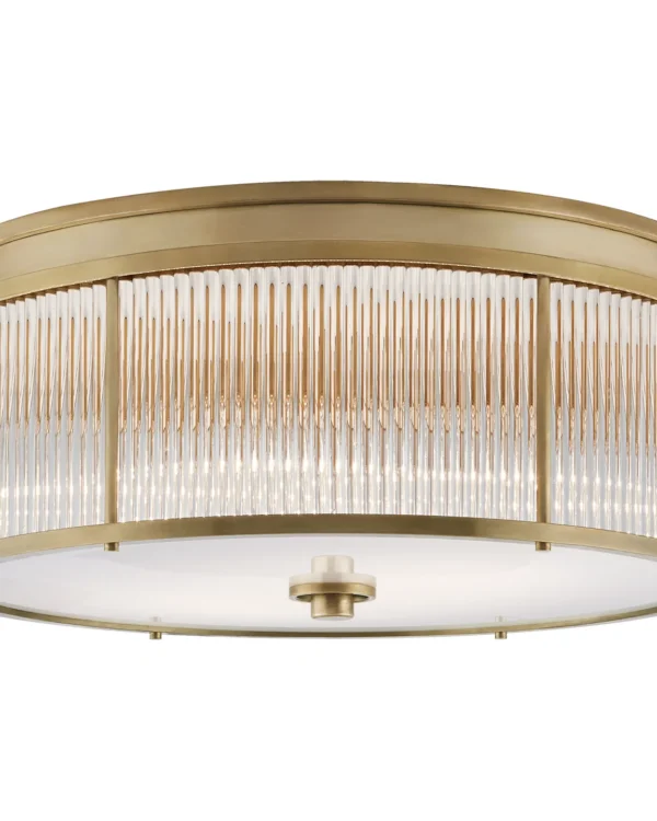 Doré Round Glass Grand Chandelier, 18" in brass