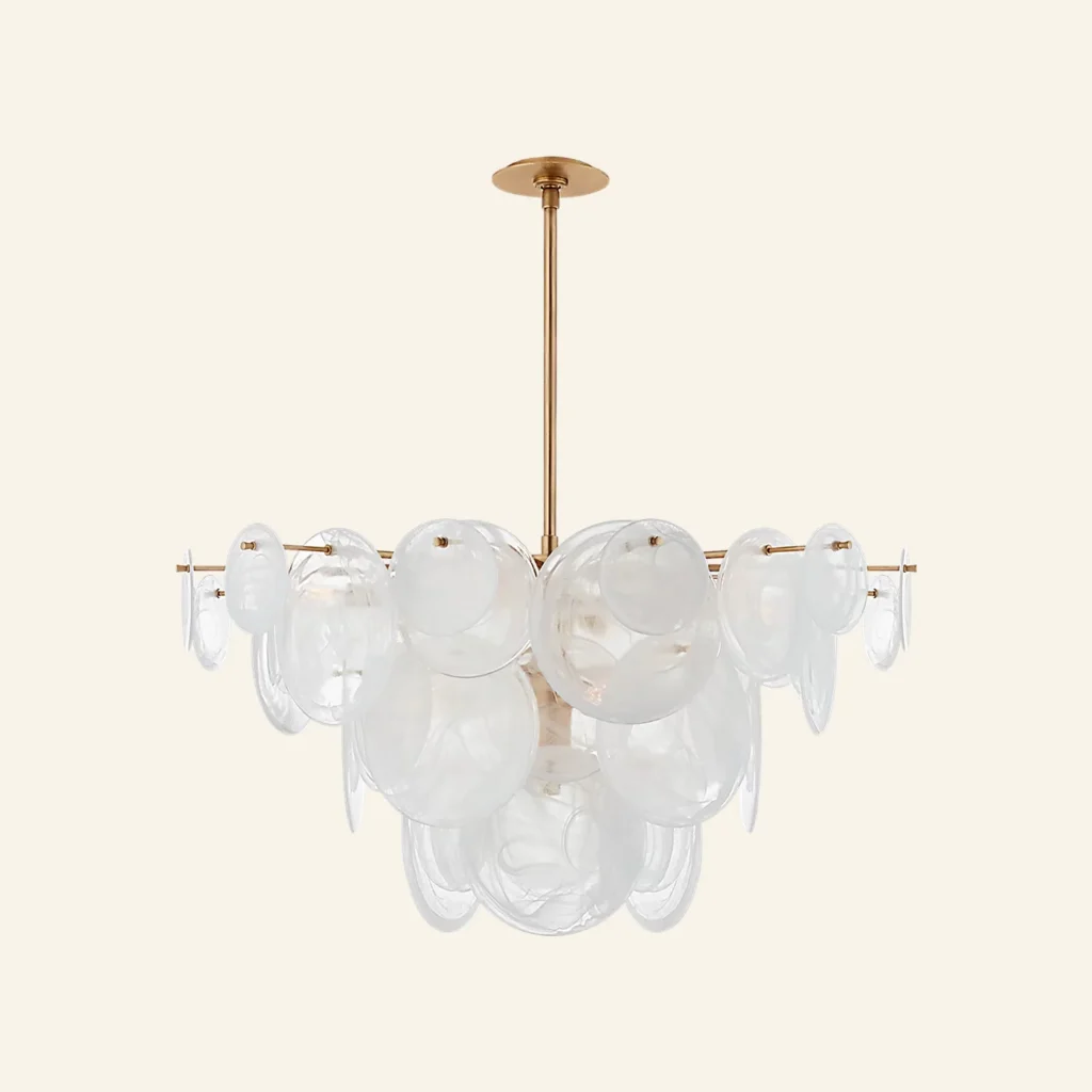 Doré Glass Grand Chandelier, 37" in gold
