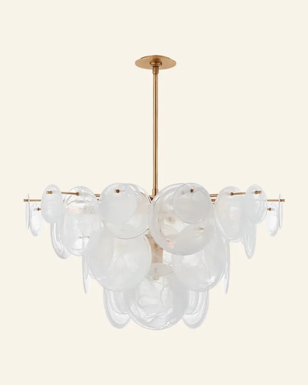 Doré Glass Grand Chandelier, 37" in gold