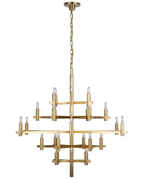 Doré Brass Grand Chandelier, 42" in brass