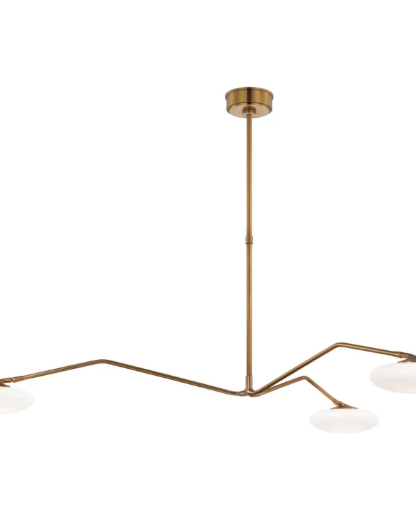 Doré Glass Grand Chandelier, 60" in antique brass