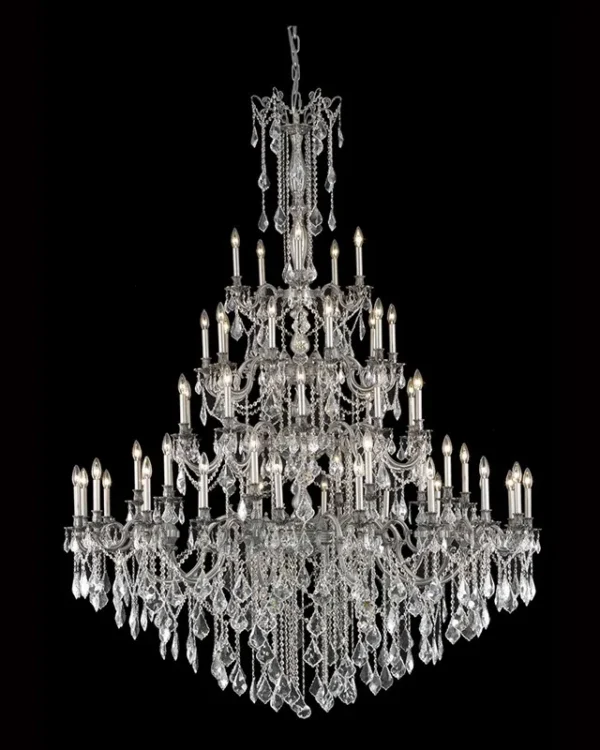 Monceau Four-Tier Crystal Grand Chandelier, 64"