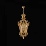 Panthéon Lantern Brass Grand Chandelier, 30" in antique brass