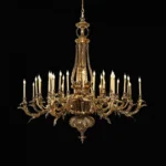 Panthéon Brass Grand Chandelier, 87" in antique brass