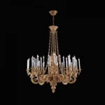 Pasteur Brass 48-Light Grand Chandelier, 65" × 79" H in Antique Brass in antique brass