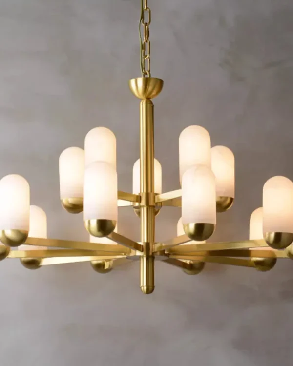 Candide Alabaster Grand Chandelier, 15-Light