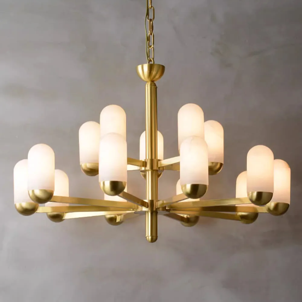 Candide Alabaster Grand Chandelier, 15-Light