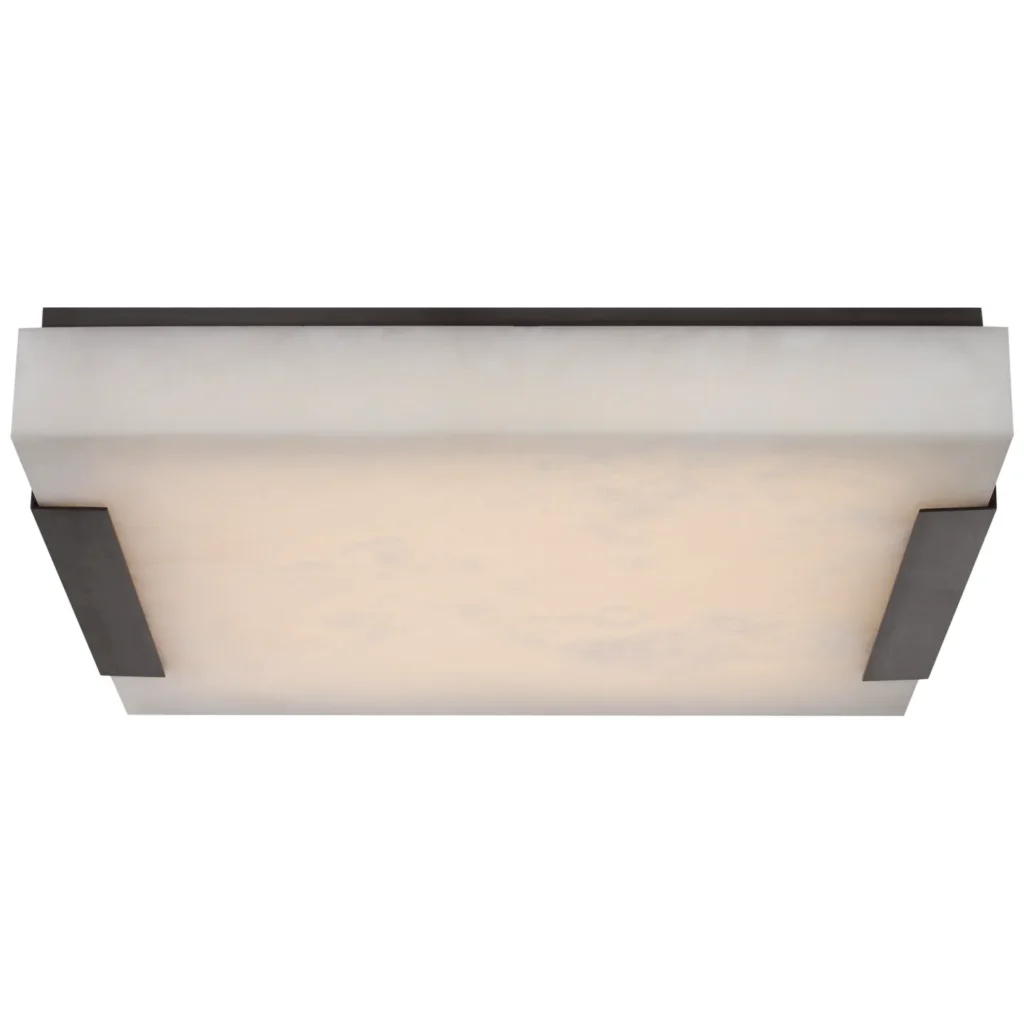 Laiton Alabaster Grand Chandelier, 18" in brass