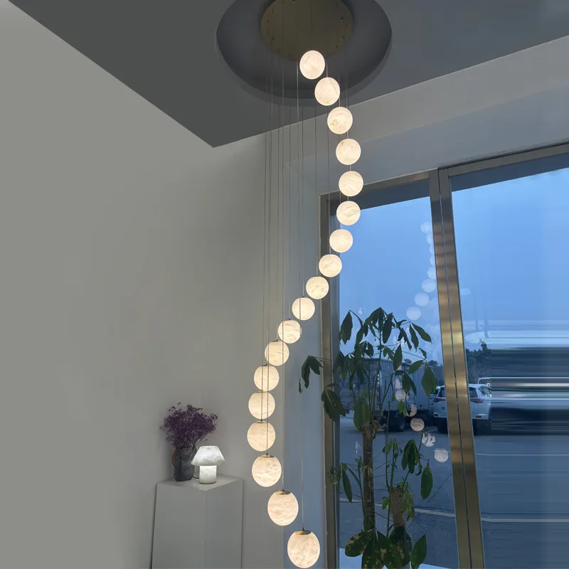 Ombre Globe Alabaster Grand Chandelier, 18-Light