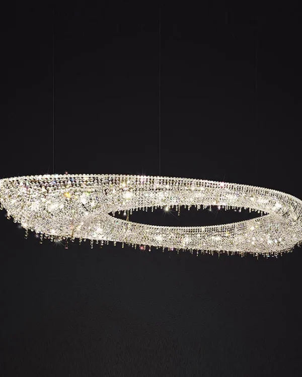 Bastide Crystal Grand Chandelier, 30" in polished chrome