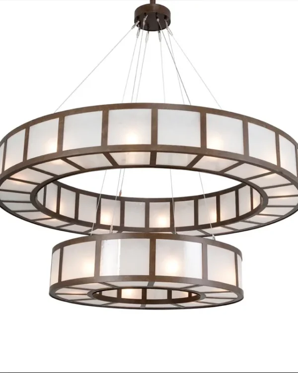 Comète Round Grand Chandelier, 60" in bronze