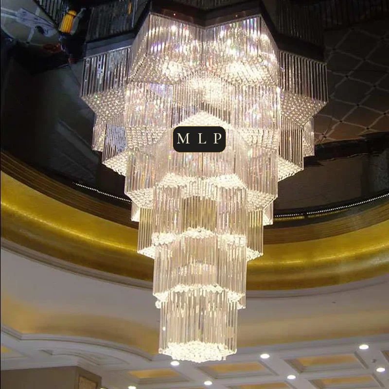 Comète Crystal Grand Chandelier, 79" in polished chrome