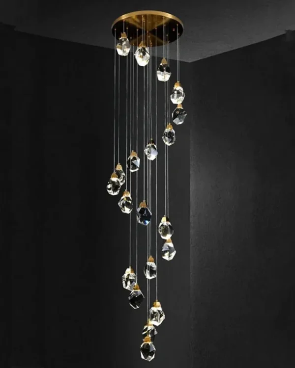 Diadème Crystal Grand Chandelier, 22" in gold