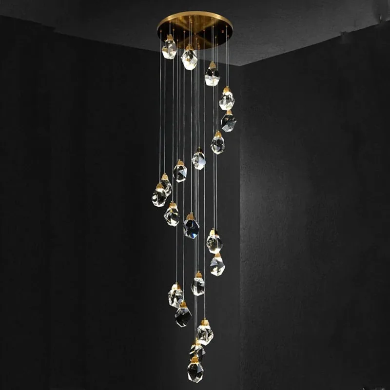 Diadème Crystal Grand Chandelier, 22" in gold