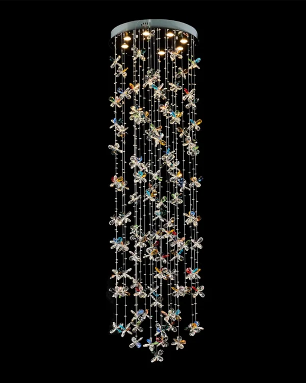 Diadème Crystal Grand Chandelier, 24" in polished chrome