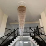 Diadème Glass Grand Chandelier, 39" in gold