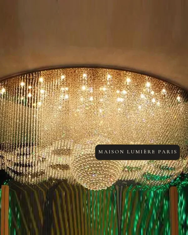 Majesté Oval Crystal Grand Chandelier, 39" in polished chrome
