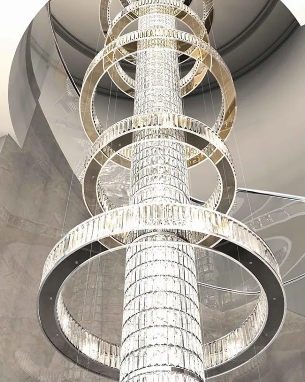 Parure Crystal Grand Chandelier in Polished Chrome II in polished chrome