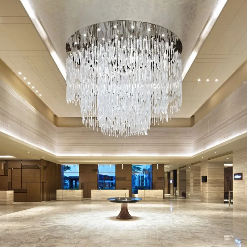 Corail Glass Grand Chandelier, 72" in polished chrome