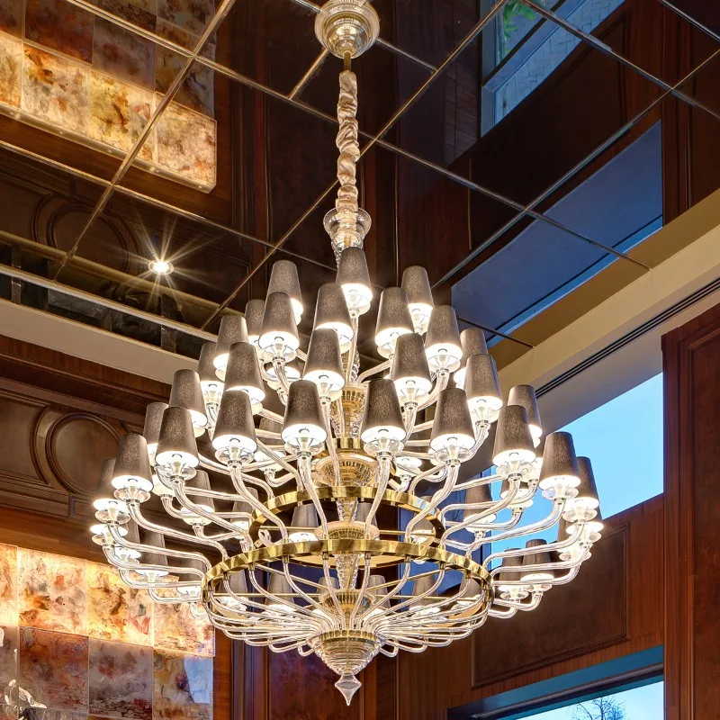 Corail Glass Grand Chandelier, 79" in gold