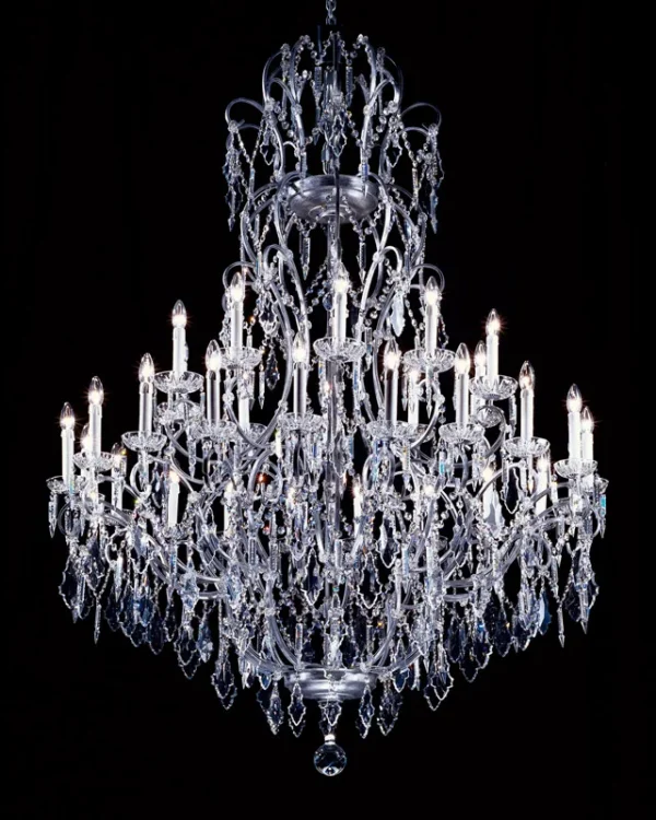 Bastide Crystal Grand Chandelier, 51" in polished chrome