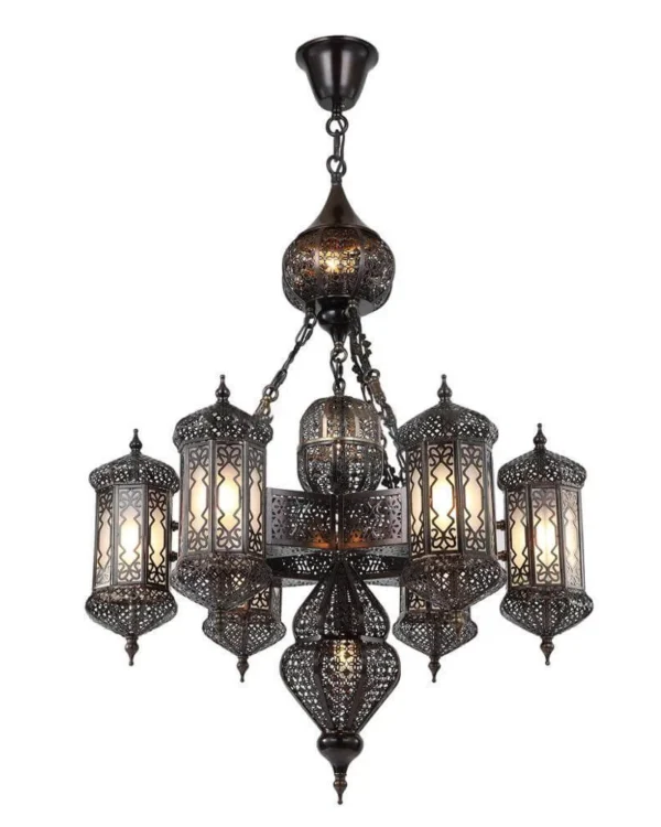 Splendeur Iron Grand Chandelier, 31"