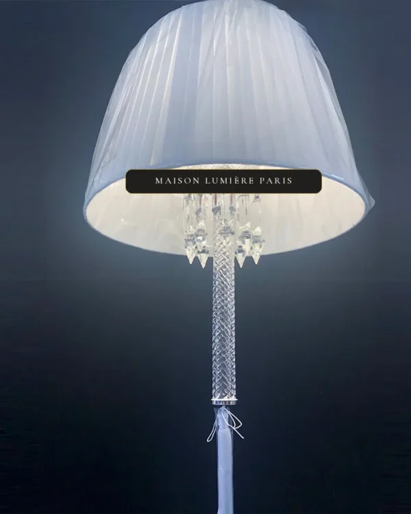 Cristal Crystal Pendant, 14" in polished chrome