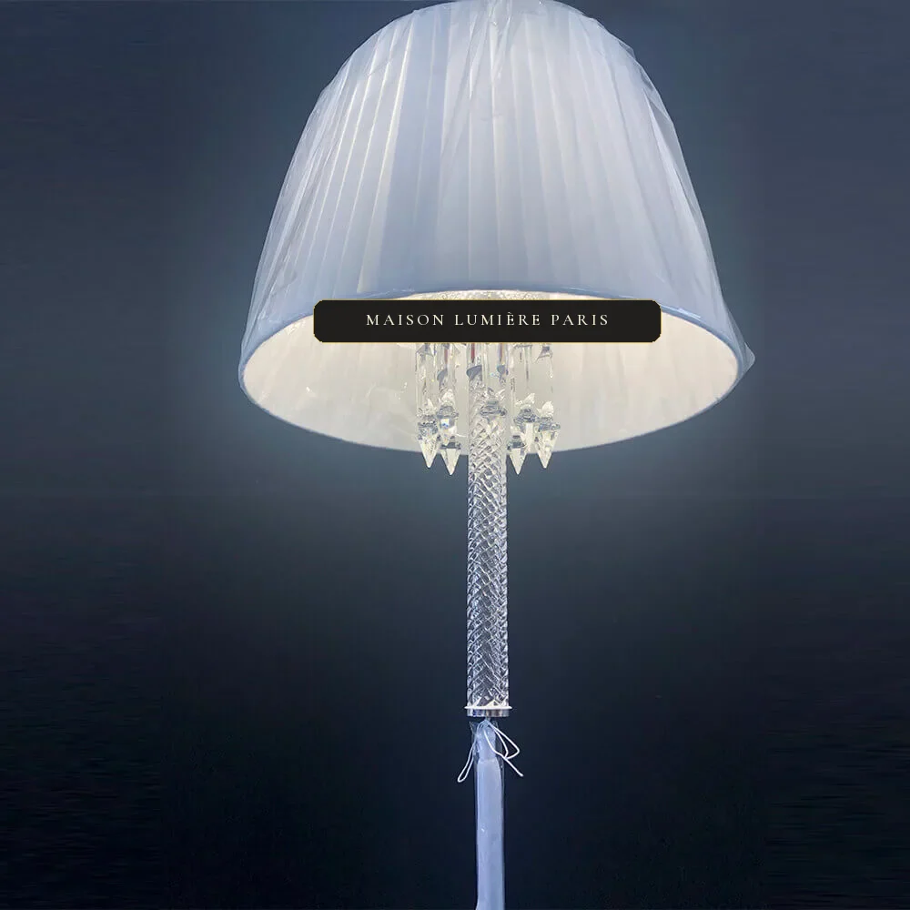Cristal Crystal Pendant, 14" in polished chrome