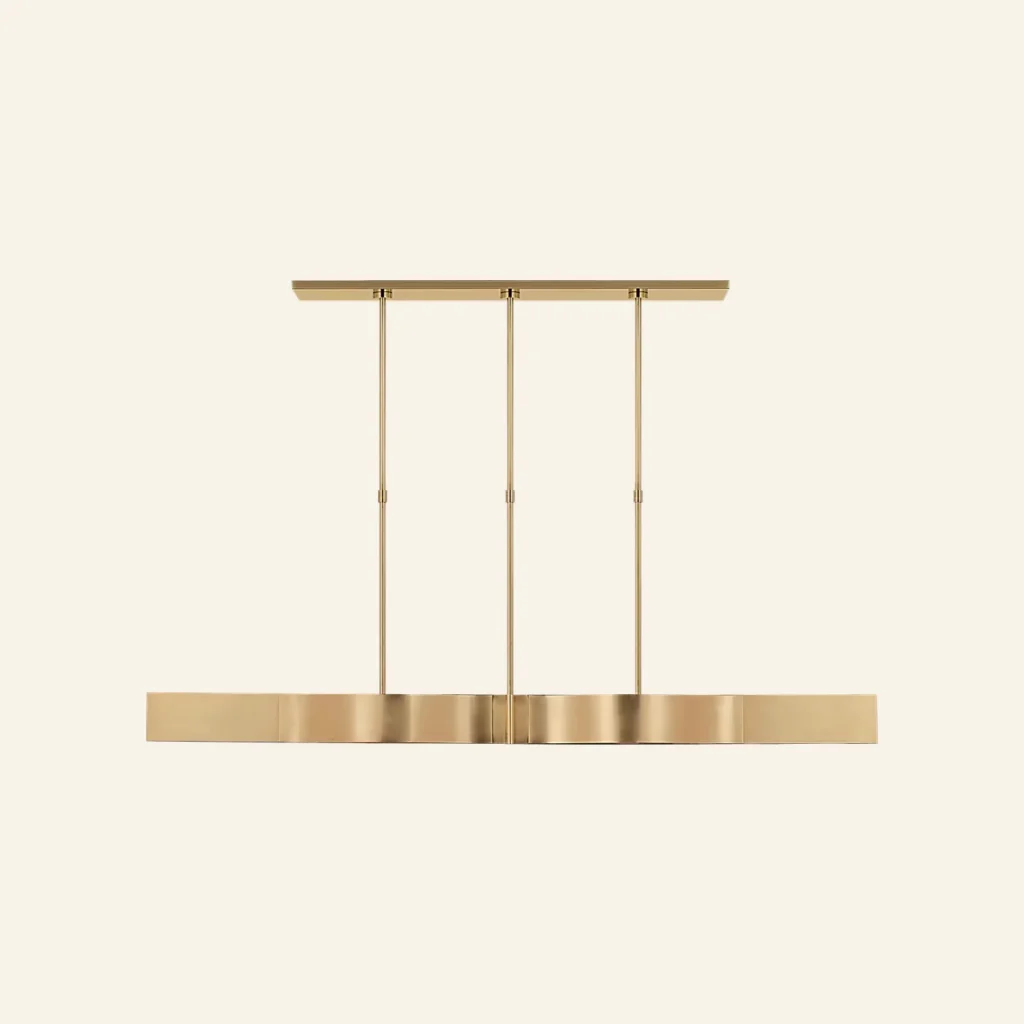 Doré Linear Pendant, 60" × 4" H in Antique Brass in antique brass