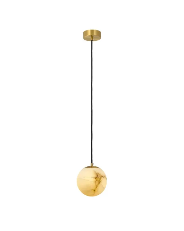 Astre Globe Alabaster Pendant, 1-Light