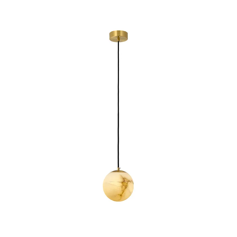 Astre Globe Alabaster Pendant, 1-Light