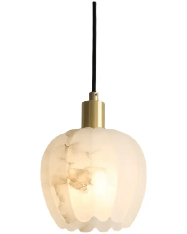 Blanche Floral Alabaster Pendant, 1-Light
