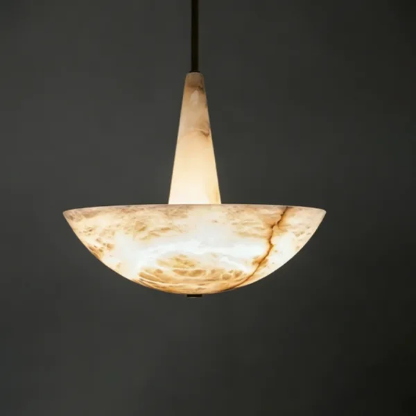 Céleste Bowl Alabaster Pendant