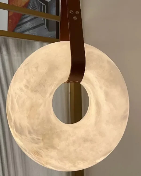 Lune Ring Alabaster Pendant