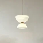 Sélène Bowl Alabaster Pendant, 79"