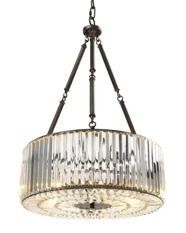 Cirrus Crystal Pendant, 21" in bronze