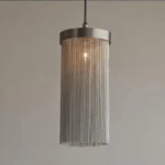 Facette Iron Pendant, 6" in polished chrome