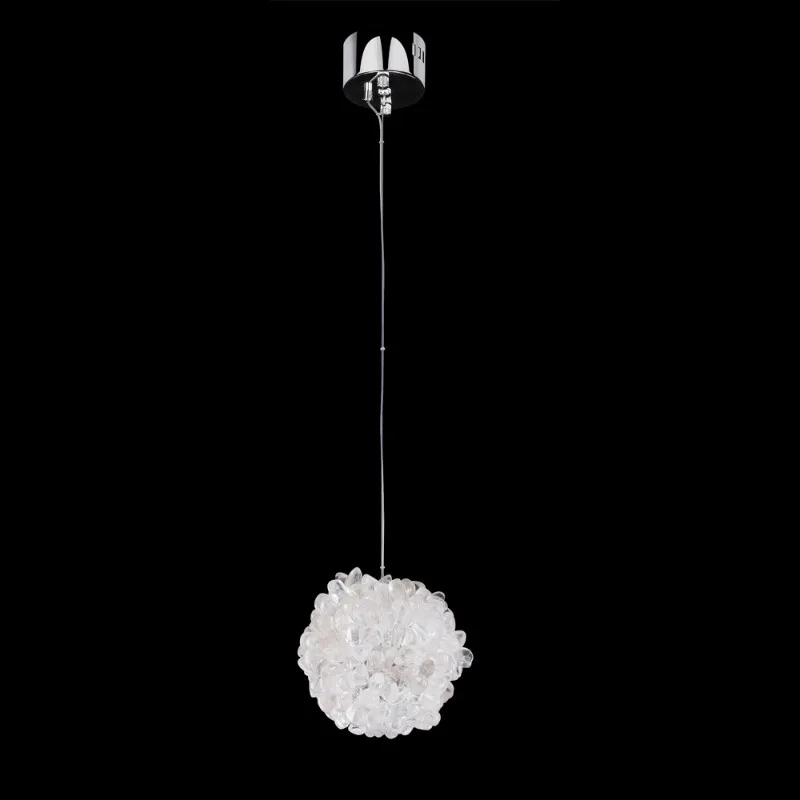 Minéral Crystal Pendant, 8" in polished chrome