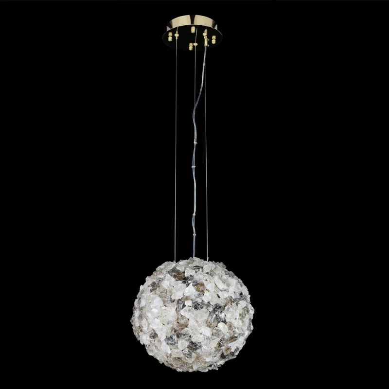 Saphir Crystal Pendant, 12" in polished chrome