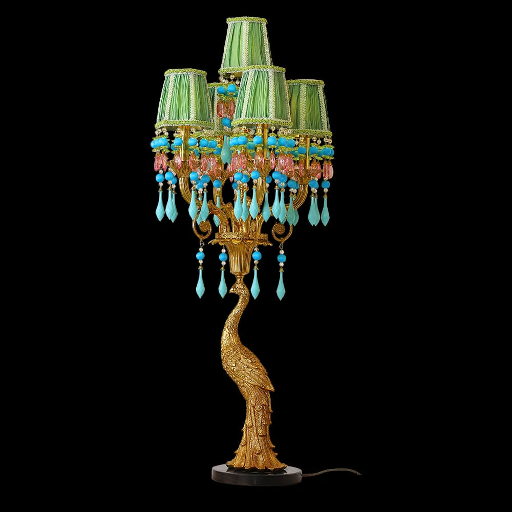 Neuilly Brass Table Lamp, 41" in antique brass