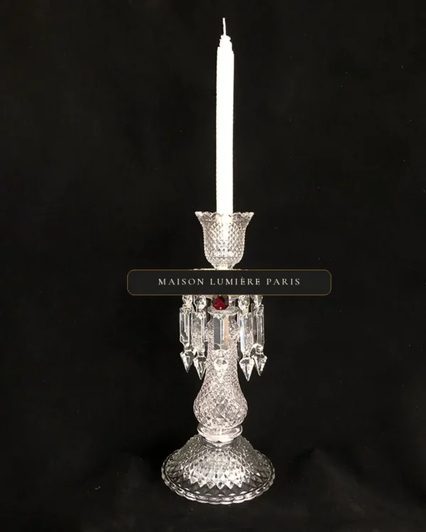 Montaigne Crystal Table Lamp, 13" in polished chrome