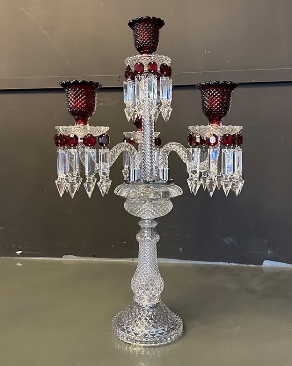 Orsay Crystal Table Lamp, 30" in polished chrome