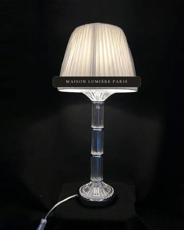Saint-Germain Crystal Table Lamp, 23" in polished chrome